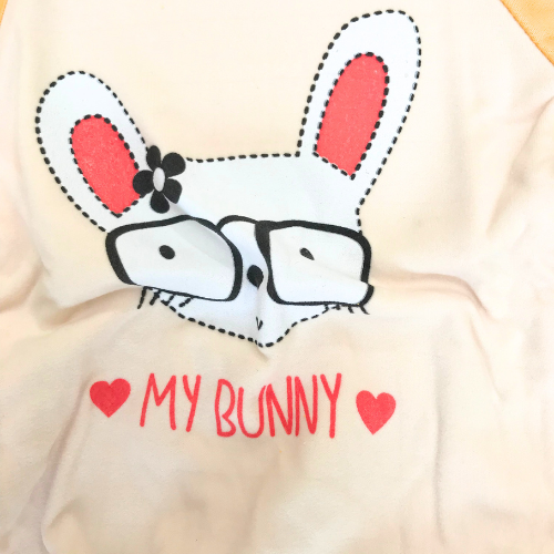 Yellow My Bunny Pajama Set 2 Pc Light Fleece